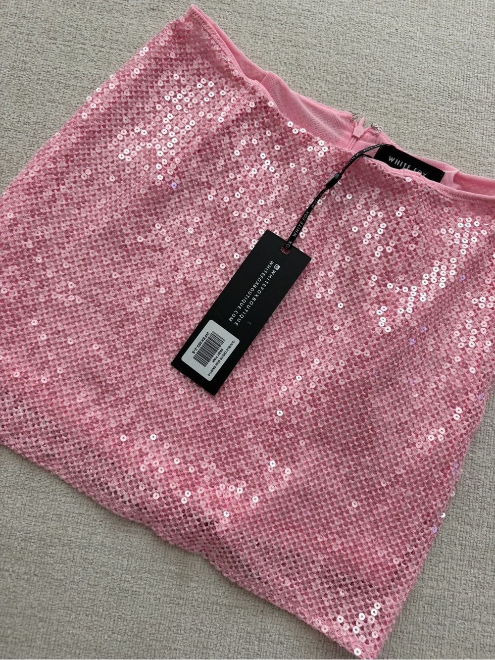 White Fox Boutique Pink Sequin Mini Skirt - Picture 2 of 4